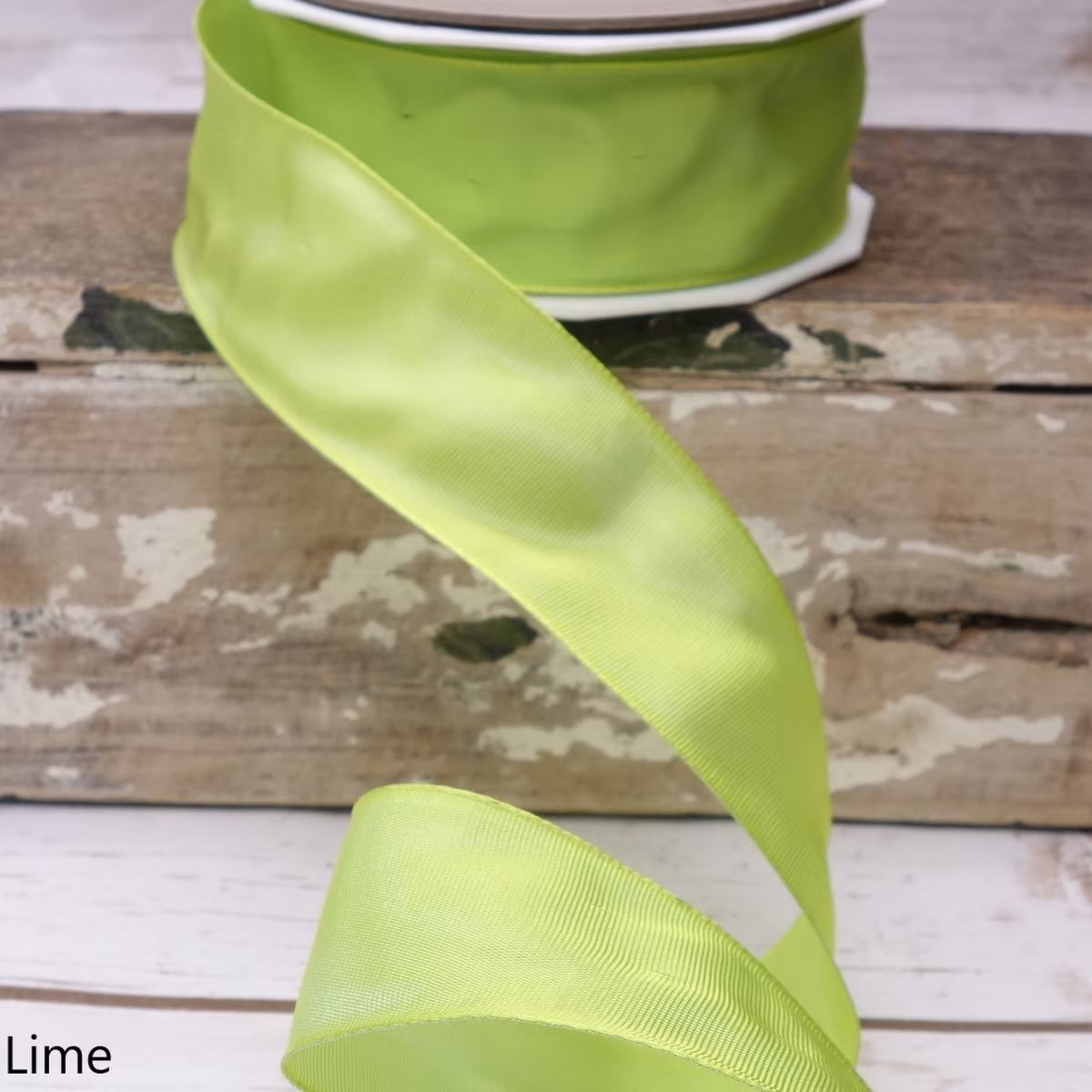 1.5"X27Yd Lime French Ribbon
