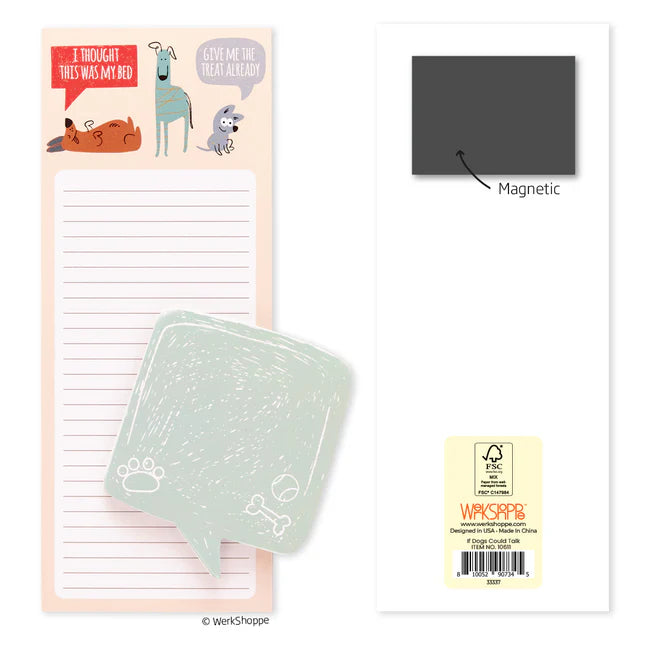 If Dogs Could Talk Magnetic Notepad Set