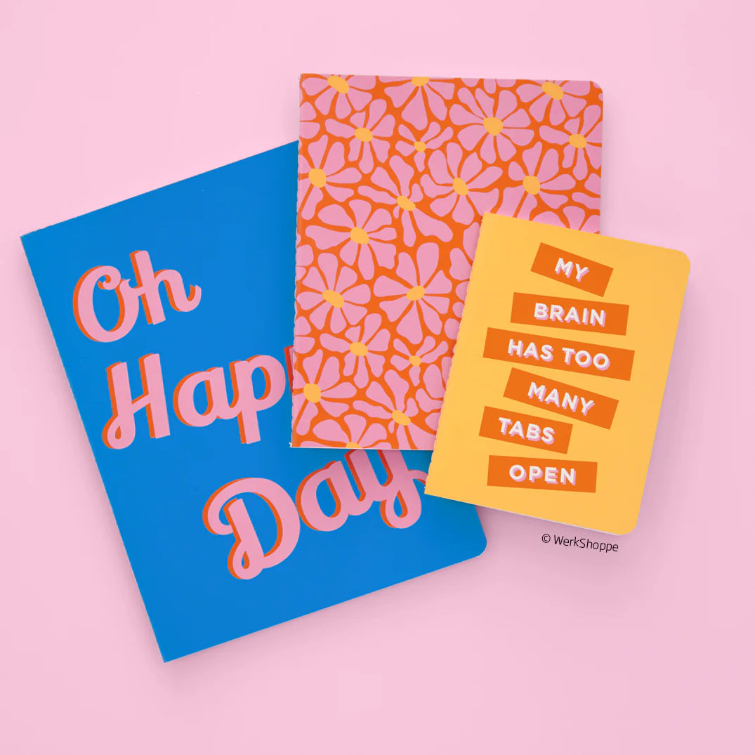 Too Many Notes Notebook Notebook Set Too Many Thoughts Stitched St/3 – Modern Display