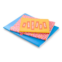 Notebook Set Too Many Thoughts Stitched Set of 3