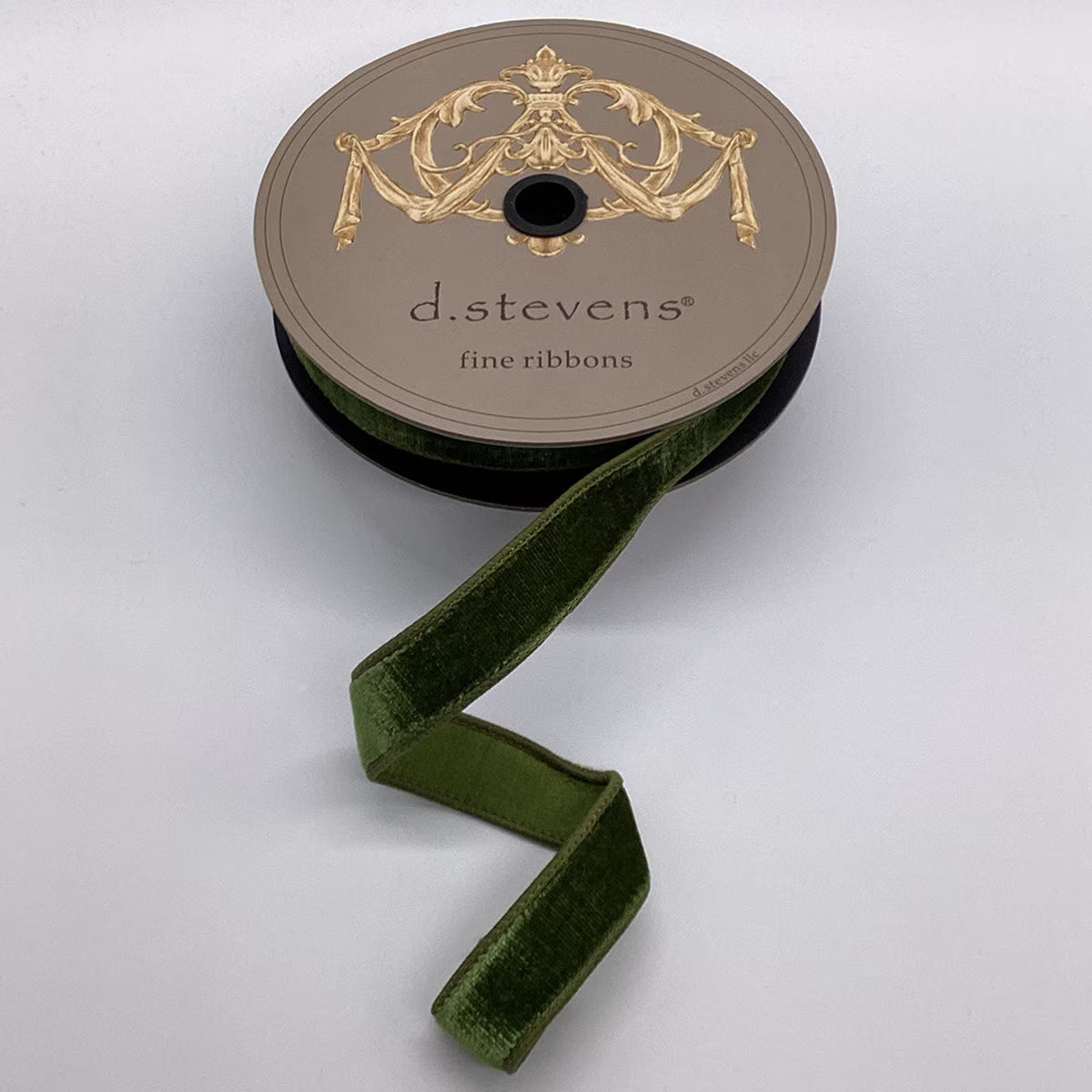 1"X10Yd Forest Green Velvet Dupion Ribbon