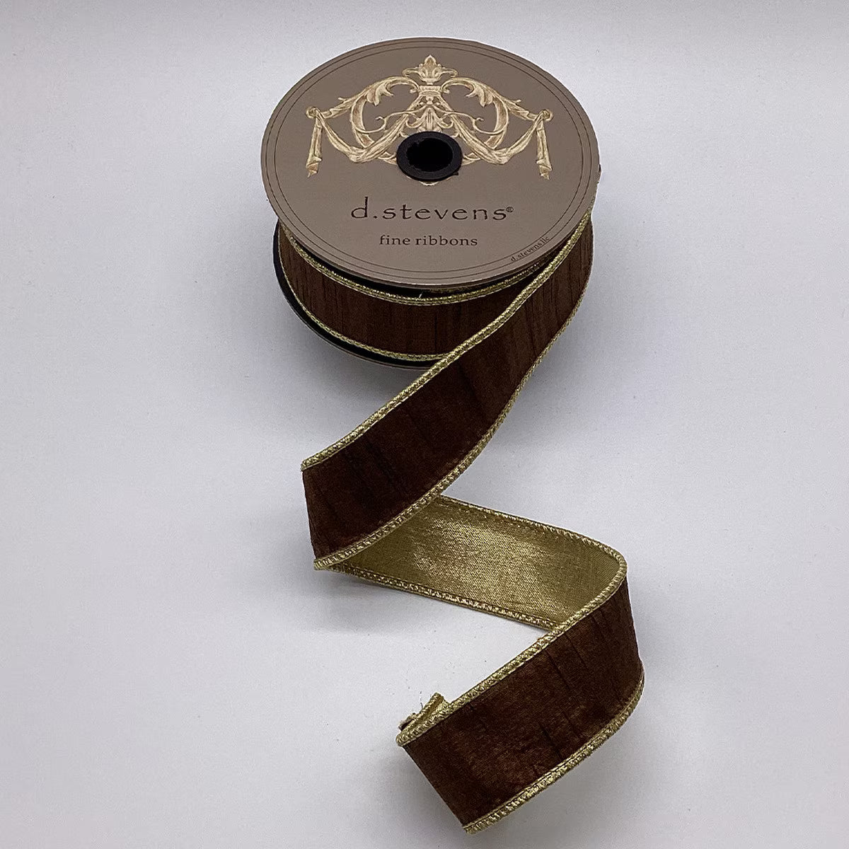 1.5"X10Yd Dupion, Walnut Ribbon