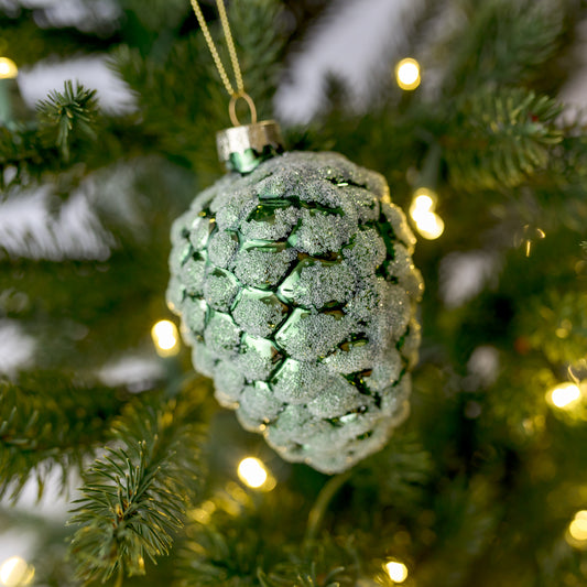 4" Frosted Pinecone Ornament, Assorted