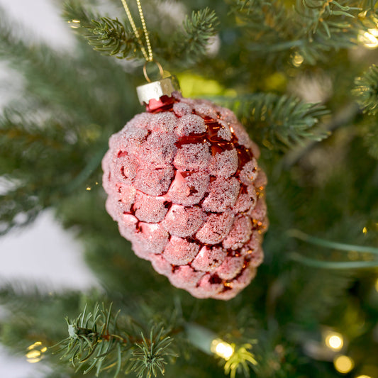 4" Frosted Pinecone Ornament, Assorted