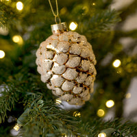 4" Frosted Pinecone Ornament, Assorted