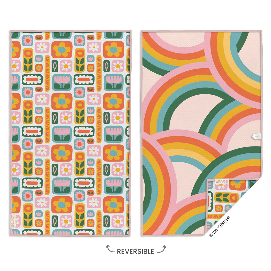 Daisies & Rainbows Microfiber Dishtowel