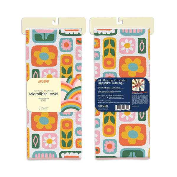 Daisies & Rainbows Microfiber Dishtowel