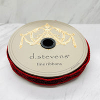 .5"x10 Yard Red Metallic Velvet Ribbon (Wired)