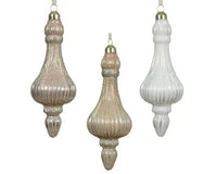 7" Finial Glass Set of 2, Assorted