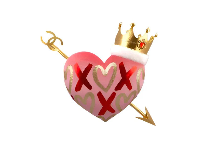 18" XOXO Crown Pink Heart Valentine Decor