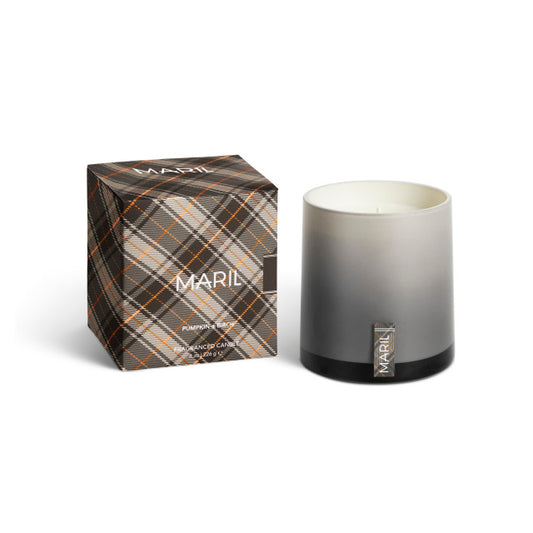 Pumpkin + Birch Maril Glass Candle (CLR)