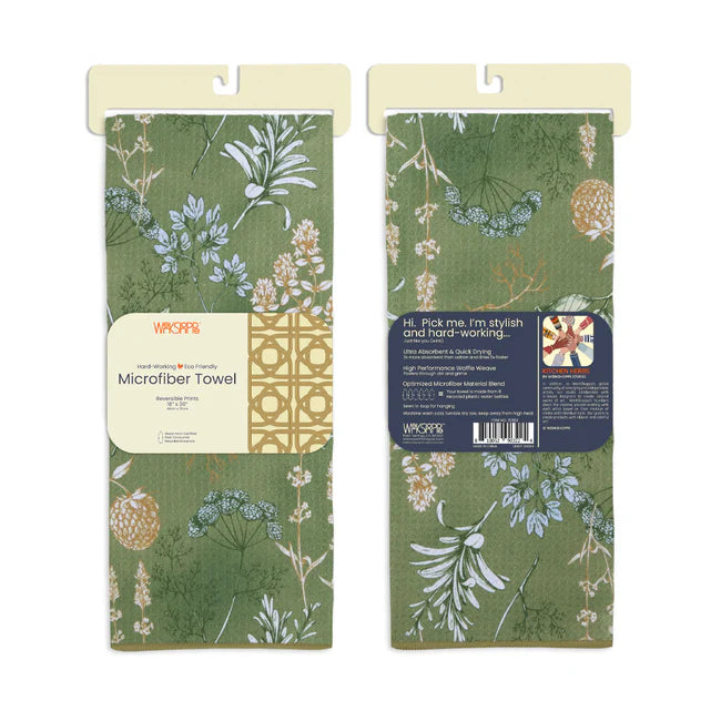 Kitchen Herbs Microfiber Dishtowel