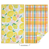 Lemon Plaid Microfiber Dishtowel