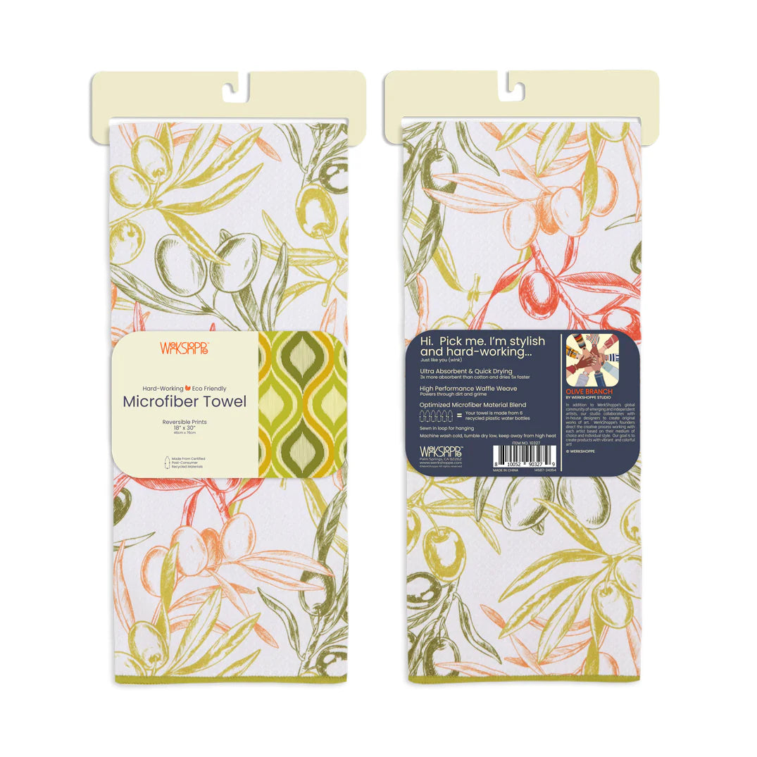 Olive Branch Microfiber Dishtowel