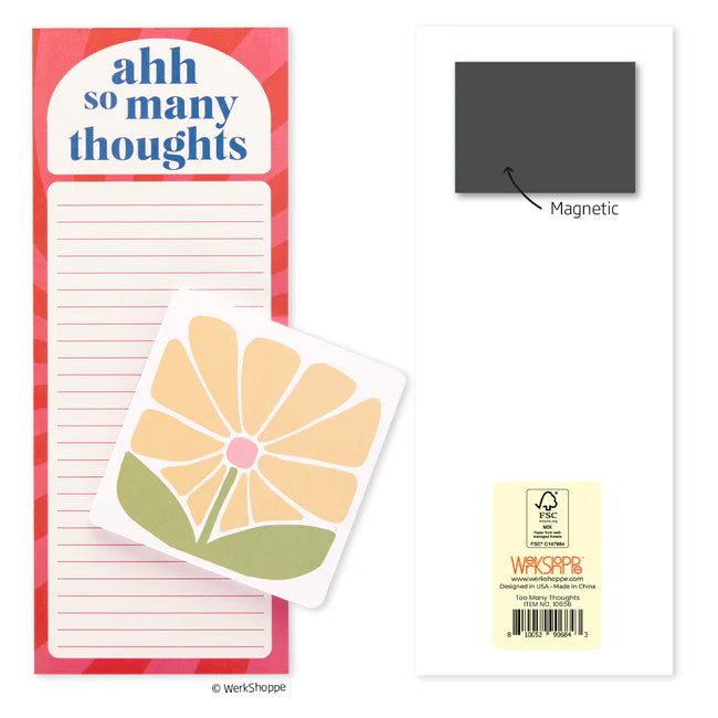 Too Many Thoughts Magnetic Notepad