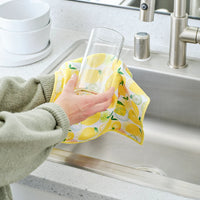 Lemon Plaid Set of 4 Towels