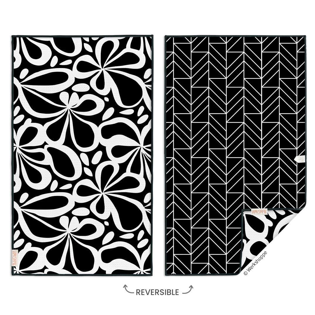 Mod Floral Tile Microfiber Dishtowel - Thumbnail 3