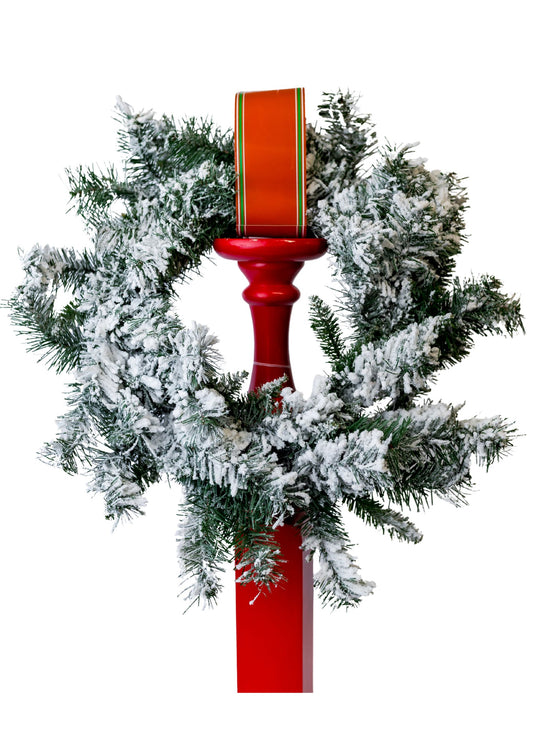 24" Flocked Balsam Wreath (CLR)
