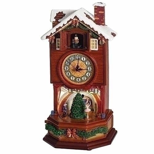 15" Musicbox Nutcracker Clock