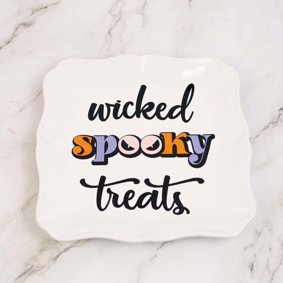 Wicked Spooky Treats Square Platter