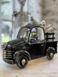 Witch Truck with Ghosts Snowglobe