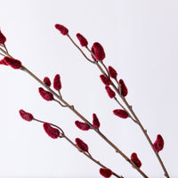 33" Burgundy Pussy Willow Branch