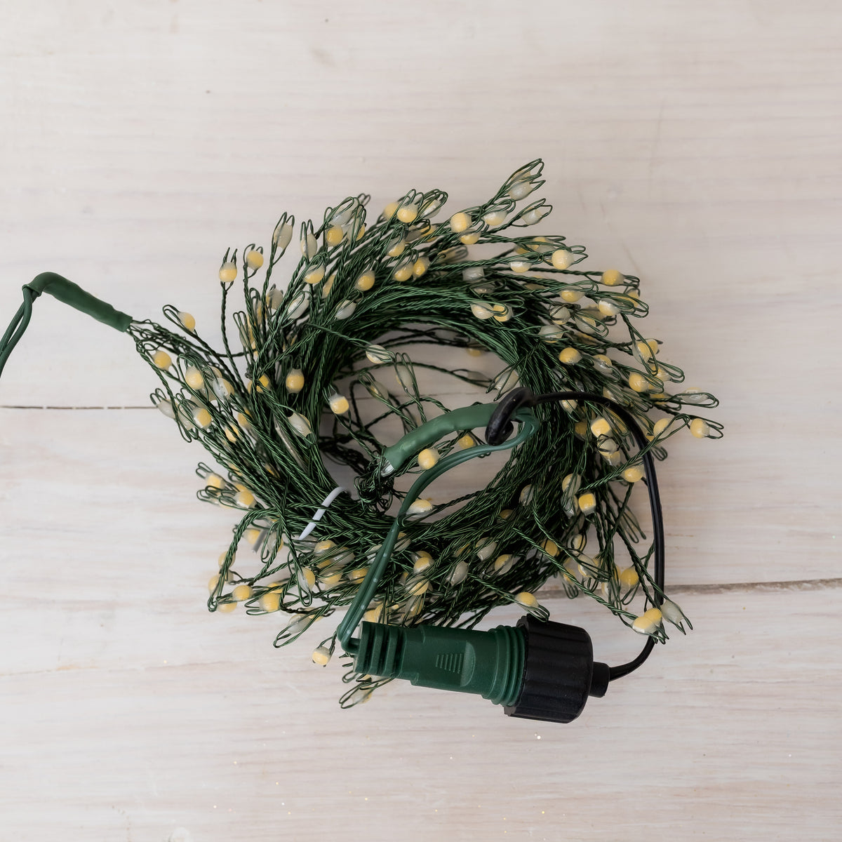 10.3' 250 Green/Warm Twinkle Big Seed Vine Cluster Connectable Lights