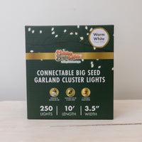 10.3' 250 Green/Warm Twinkle Big Seed Vine Cluster Connectable Lights