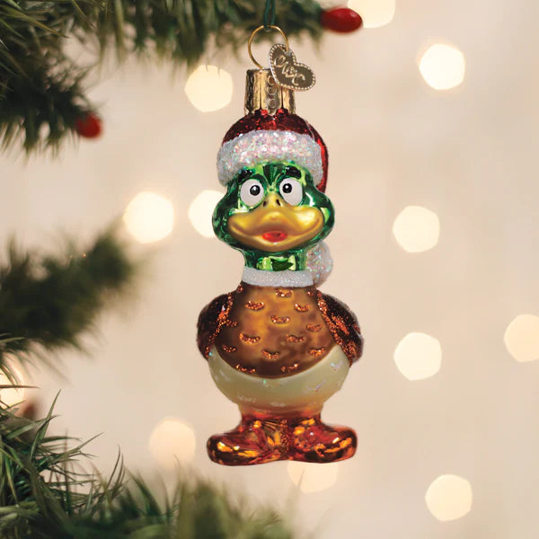 Silly Santa Duck - Old World Christmas Ornament