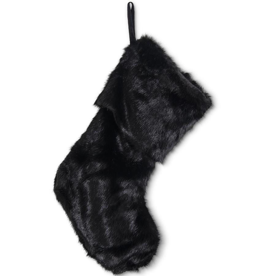 Stocking Fur Black 22"