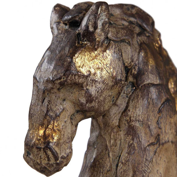 17" Caballo Dorado Horse Sculpture