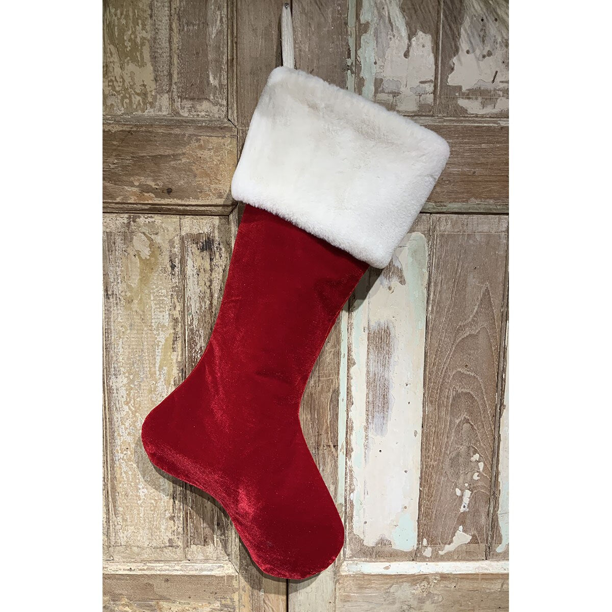 25" Red Velvet Stocking