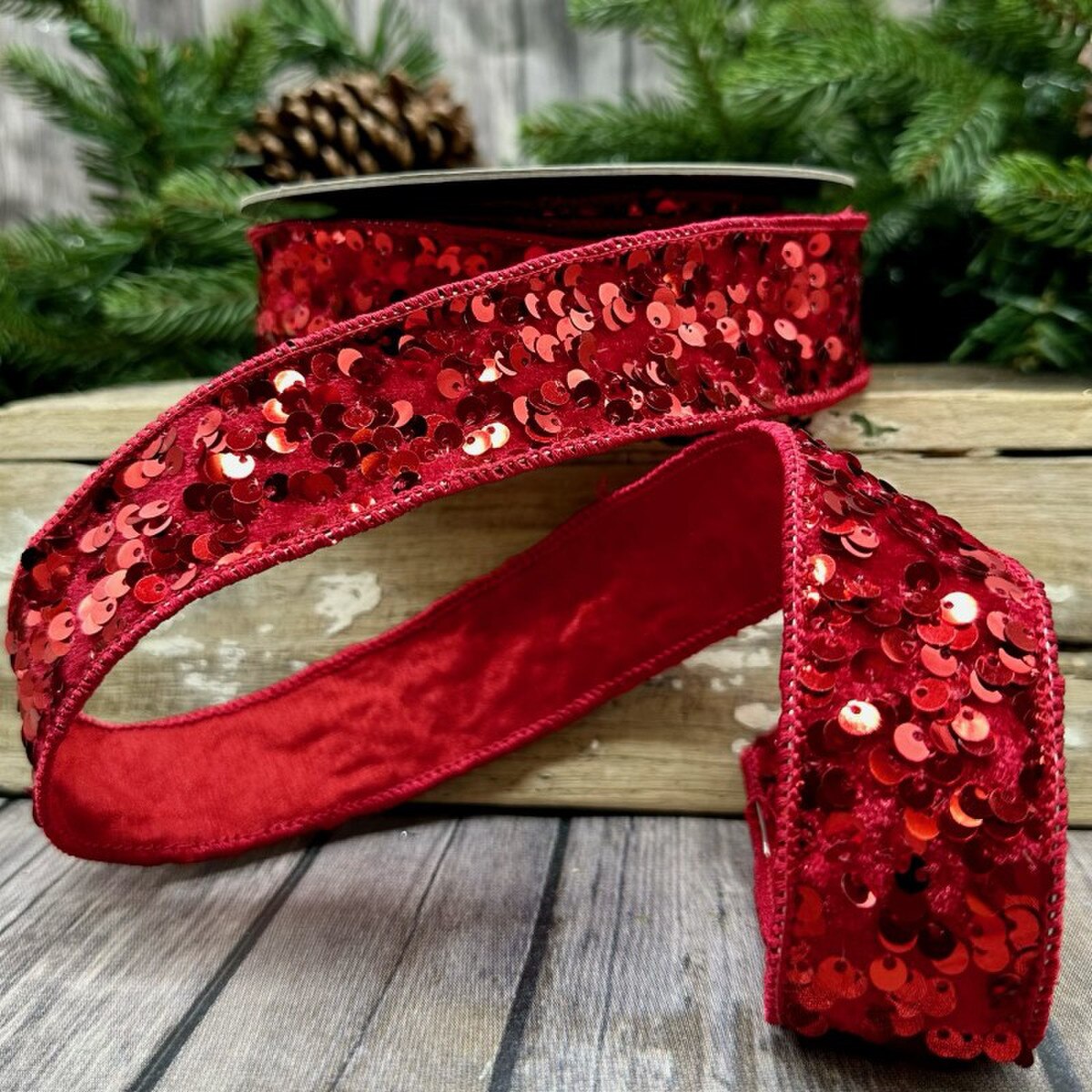 1.5"Zx10Yd Kaleidoscopic Sequin Ribbon