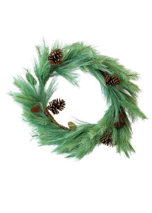 30" Eastern Pine Wreath with Pinecone (CLR)