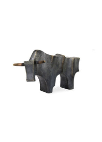 Regal Bull Dark Bronze Sculpture - Small