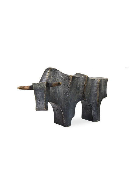 Regal Bull Dark Bronze Sculpture - Small