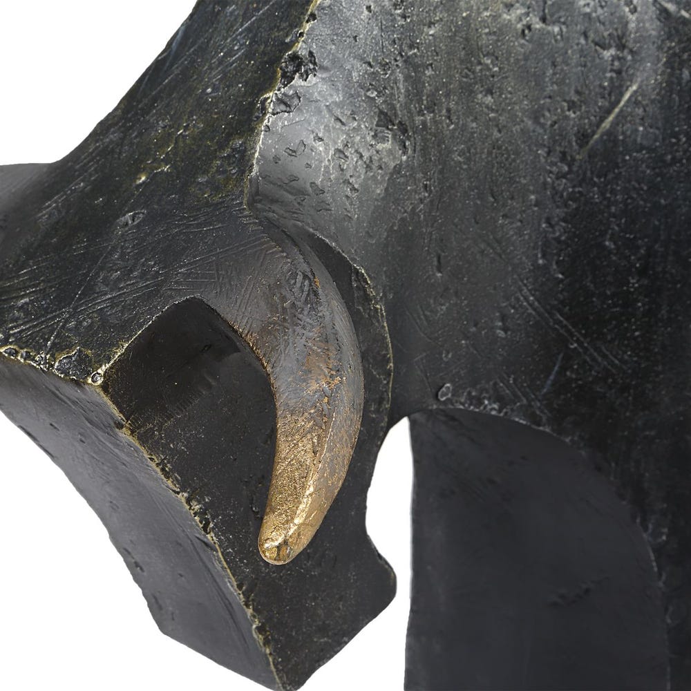 Regal Bull Dark Bronze Sculpture - Large