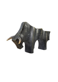 Regal Bull Dark Bronze Sculpture - Large
