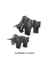 Regal Bull Dark Bronze Sculpture - Large