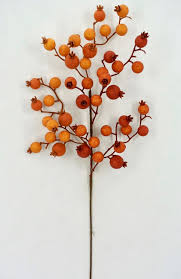 29" Orange Autumn Berry Spray