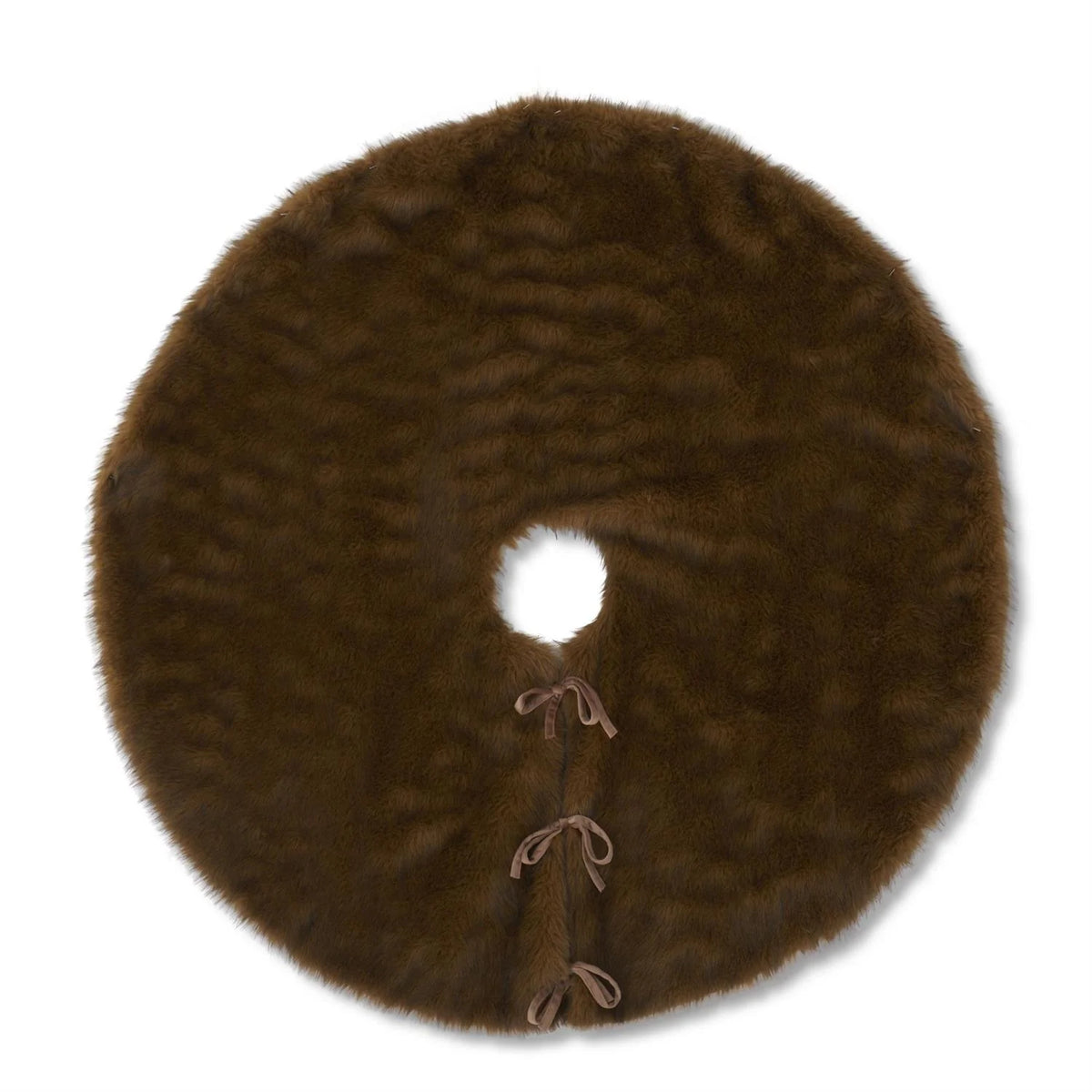 50" Brown Vegan Fur Tree Skirt
