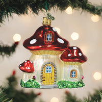 Mushroom House - Old World Christmas Ornament