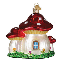 Mushroom House - Old World Christmas Ornament