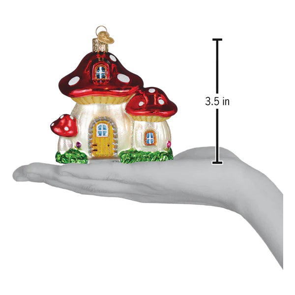 Mushroom House - Old World Christmas Ornament