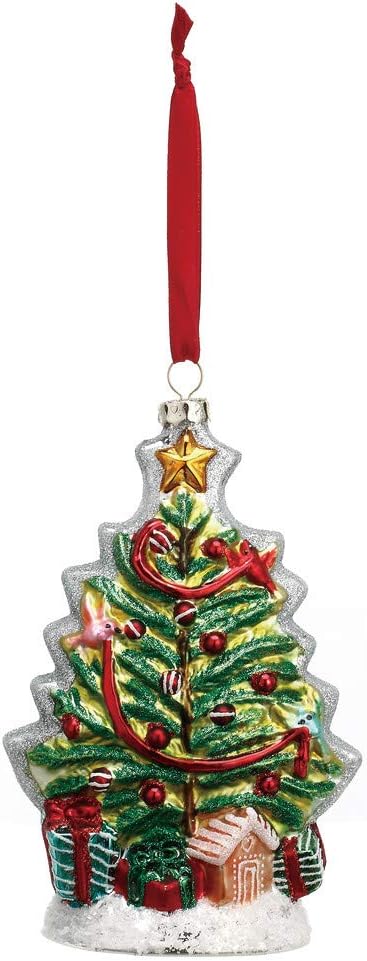 Vintage Christmas Tree Glass Ornament