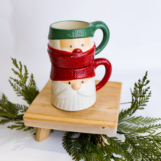 Santa and Gnome Christmas Mug Set of 2 (CLR)
