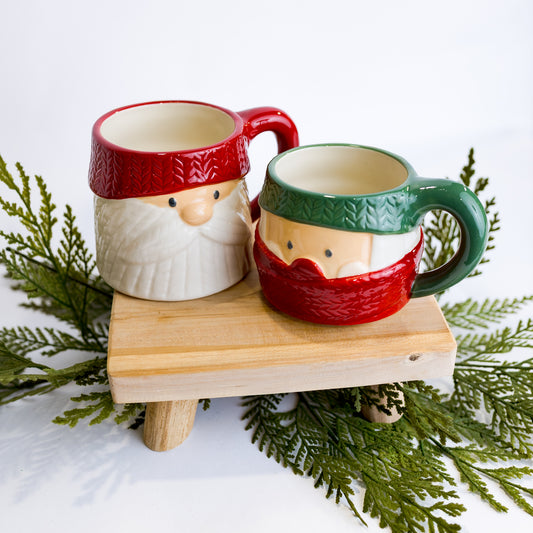 Santa and Gnome Christmas Mug Set of 2 (CLR)