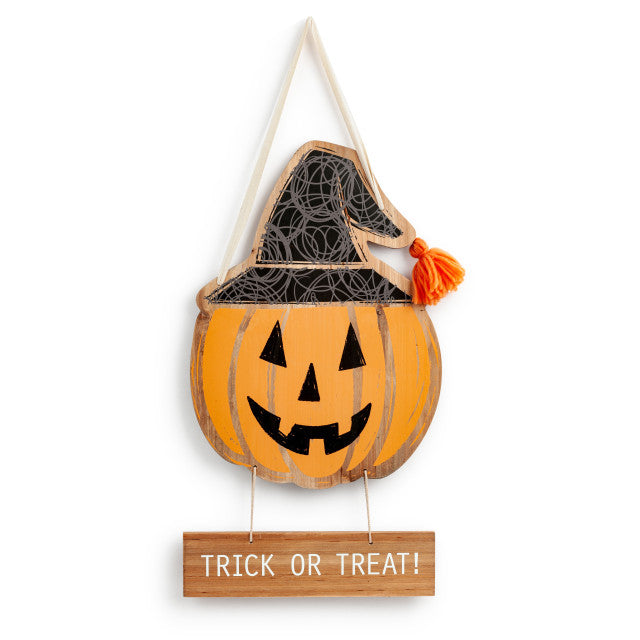 Jack O Lantern Trick Or Treat Door Hanger