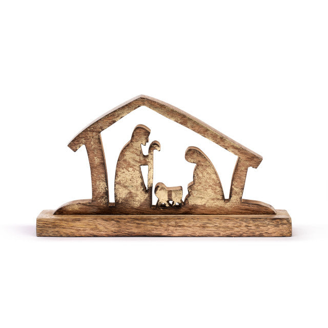 Holy Family Wood Figure