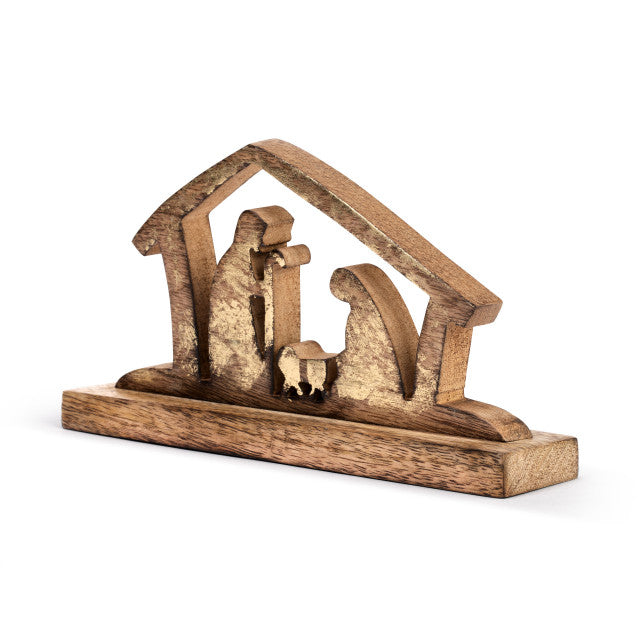 Holy Family Wood Figure